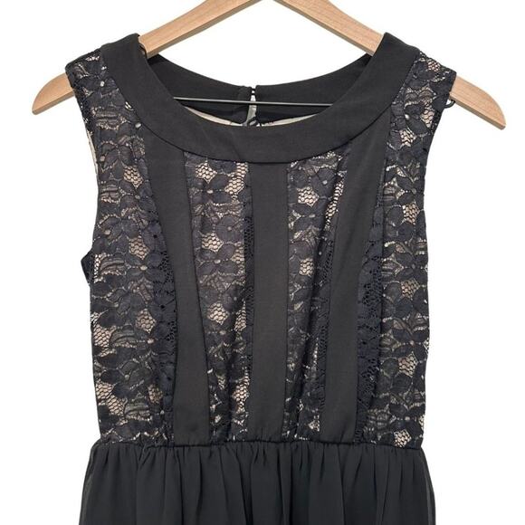 Enfocus Studio Sleeveless Lace Cocktail Dress Black 8 - Picture 2 of 8